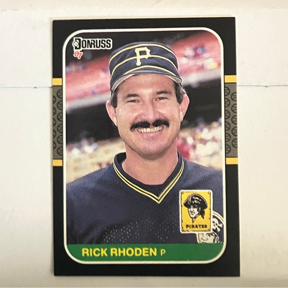1987 Donruss - Rick Rhoden #435 Pittsburgh Pirates LEAF Near Mint Condition - Picture 3 of 4